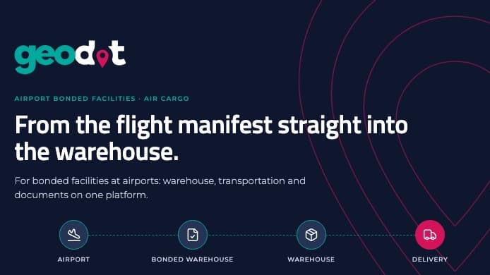 Cover of Geodot's flyer for bonded facilities and air cargo